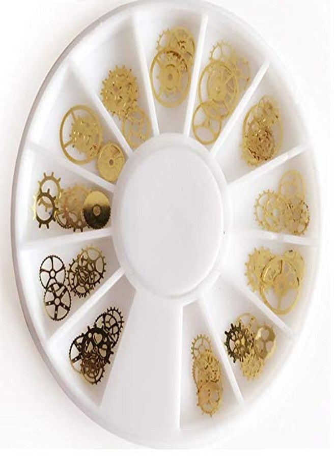 LASSUM Metal Nail Sequins 3D Punk Time Gears Nail Studs Nail Art Decorations (Box-Packed) - Image 4
