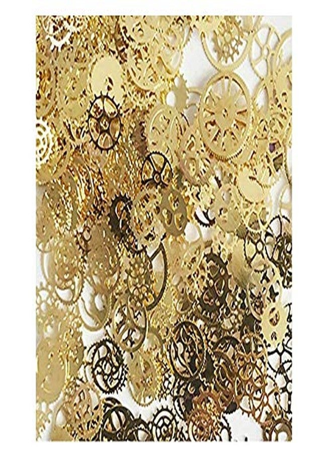 LASSUM Metal Nail Sequins 3D Punk Time Gears Nail Studs Nail Art Decorations (Box-Packed) - Image 2