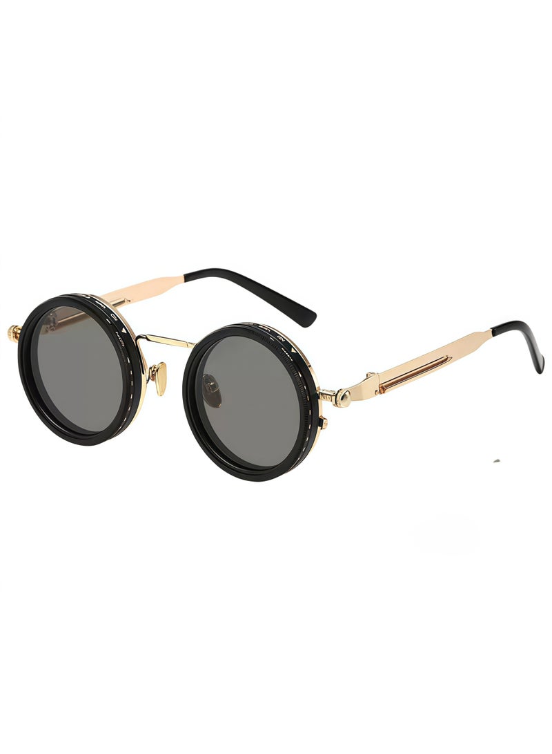 9-level adjustable polarized sunglasses - UV resistant, 9-level dimming and anti glare high-definition lenses, unisex sunglasses suitable for day and night use, outdoor driving, fishing, camping, lightweight and comfortable frame (gold) - Image 1