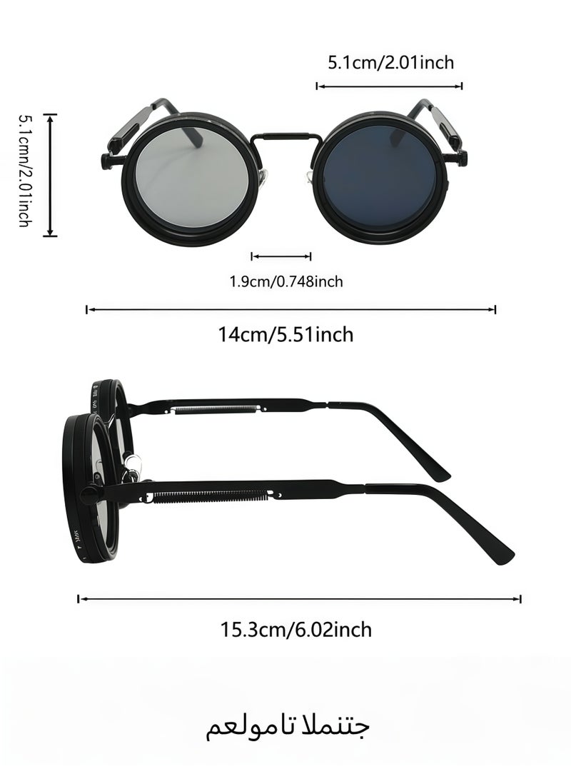 9-level adjustable polarized sunglasses - UV resistant, 9-level dimming and anti glare high-definition lenses, unisex sunglasses suitable for day and night use, outdoor driving, fishing, camping, lightweight and comfortable frame (gold) - Image 4