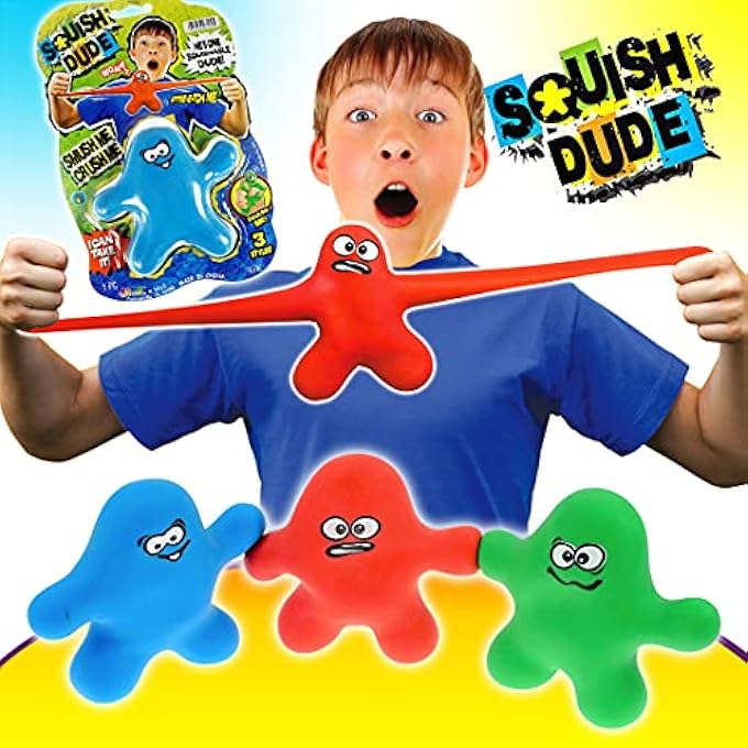 Ja-Ru Squish Dude Stretchy Sand Filled Man-Fidget Toy (3 Assorted) by . Stress & Anxiety Relief Sensory Toys for Kids and Adult. Party Favor Classroom Prizes. Therapy Toys Autism ADHD. 3410-3p - Image 4