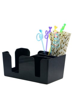 Bincoo Coffee Countertop Tissue Straw Box Multifunctional Cup Spoon and Fork Storage Box  - Image 4