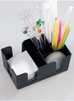 Bincoo Coffee Countertop Tissue Straw Box Multifunctional Cup Spoon and Fork Storage Box  - Image 5