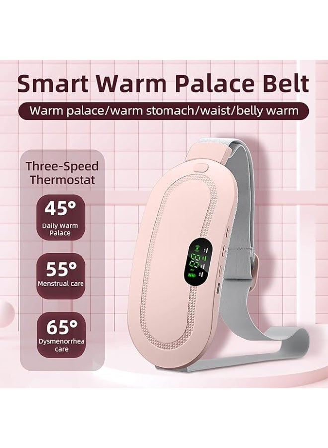 حزام التدفئة والتدليك اللاسلكي لتخفيف آلام أسفل الظهر والمعدة - جهاز ذكي محمول لتسكين تشنجات الدورة الشهرية بـ 3 مستويات حرارة و4 أنماط تدليك - Image 5