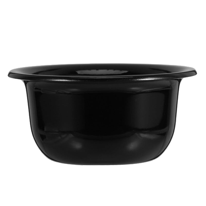 Black Reusable Shaving Soap Bowl and Mug with Foam Brush Holder for Men - Image 2