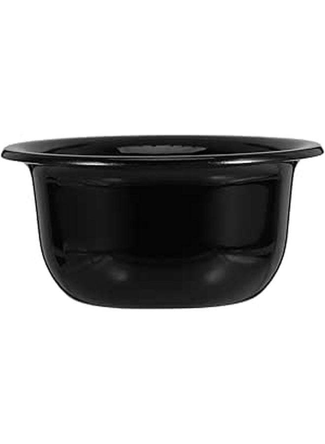 Black Reusable Shaving Soap Bowl and Mug with Foam Brush Holder for Men - Image 1