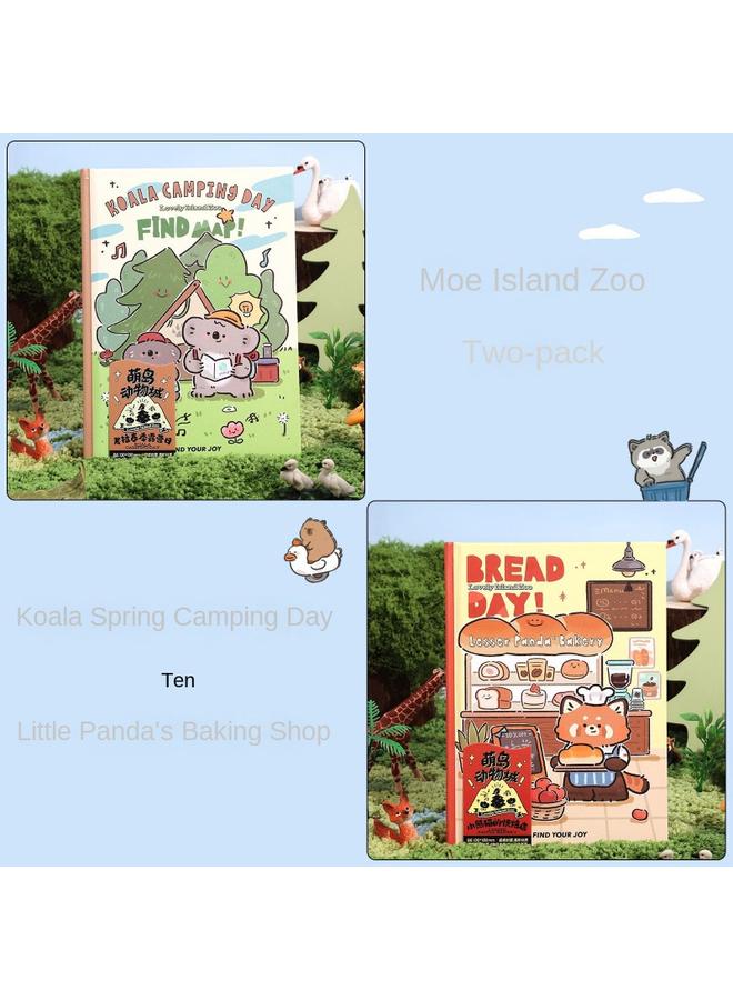 Bluejw Cartoon B6 Hand Account Hardcover Student Notes Notepad Suit High Color Value Color Page Diary Cute Hand Account - Image 1