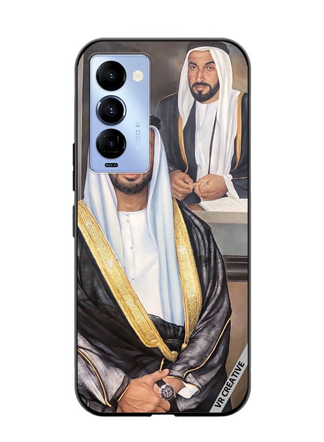 VR CREATIVE Protective Case Cover For Tecno Camon 18/18 P Sheikh Mohamed Bin Zayed Al Nahyan And Sheikh Zayed Bin Sultan Al Nahyan Design Multicolour - Image 1