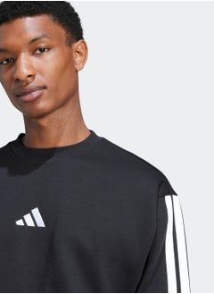Adidas Essentials 3 Stripes Fleece Sweatshirt  - Image 4