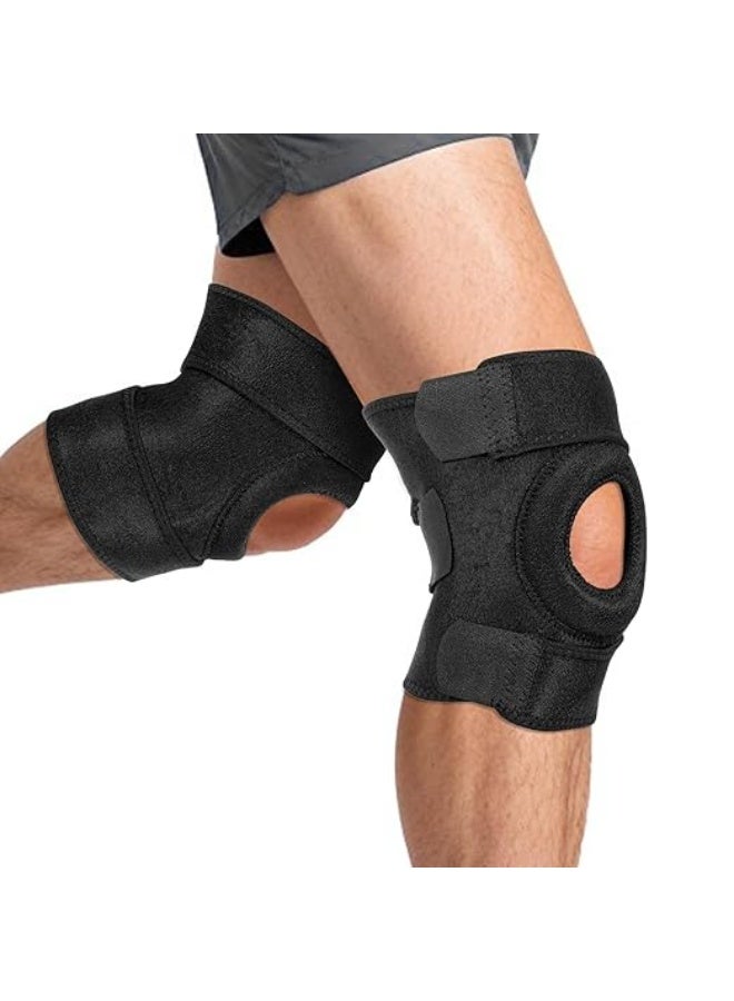 Knee Compression Sleeve for Men & Women - Patella Tendon Support & Pain Relief - Lightweight Knee Brace for Daily Use (Black) - Image 1