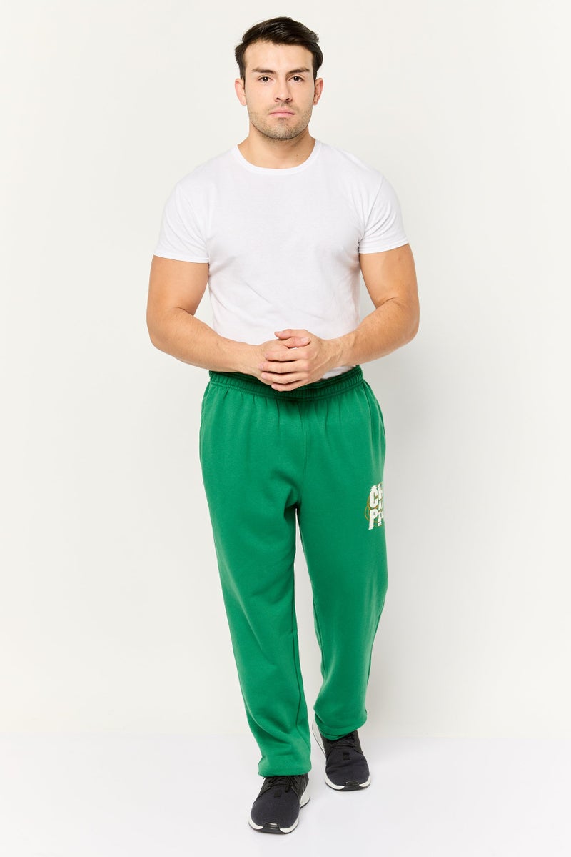 Champion Men Sportswear Fit Graphic Print Outdoor Sweatpants, Green - Image 3