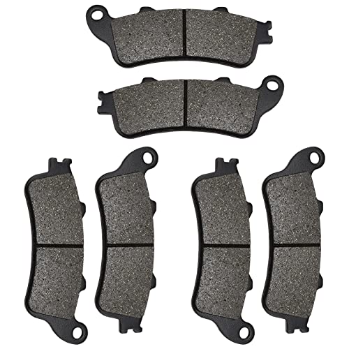 ZICOO Front and Rear Brake Pads for Honda VTX 1800 All models 2002-2013, GL1800 Goldwing 1800 All models 2001-2016, CBR1100XX Blackbird 1997-2003, Interceptor 800 VFR800F, ST1100, ST1300 - Image 2