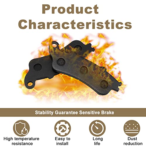 ZICOO Front and Rear Brake Pads for Honda VTX 1800 All models 2002-2013, GL1800 Goldwing 1800 All models 2001-2016, CBR1100XX Blackbird 1997-2003, Interceptor 800 VFR800F, ST1100, ST1300 - Image 5