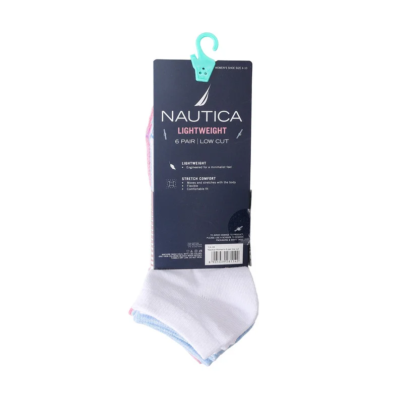 NAUTICA Nautica Women's 6 Pairs Low Cut Socks