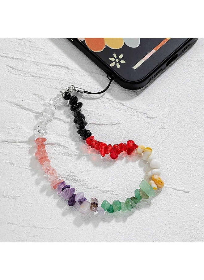 ZVEV 3PCS Wrist Strap Cute Phone Chain, Multicolour Phone Charm Cute Phone Charms Accessories Strap Beaded Phone Keychain Pearl Phone Lanyard for Women Girls - Image 4