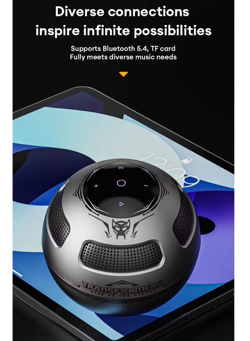 TRANSFORMERS Wireless Bluetooth Speaker, 5W HD Sound Output, 5-Hour Playtime, TWS Stereo Pairing, TF Card Slot, Hands-Free Call Function – Grey - Image 4