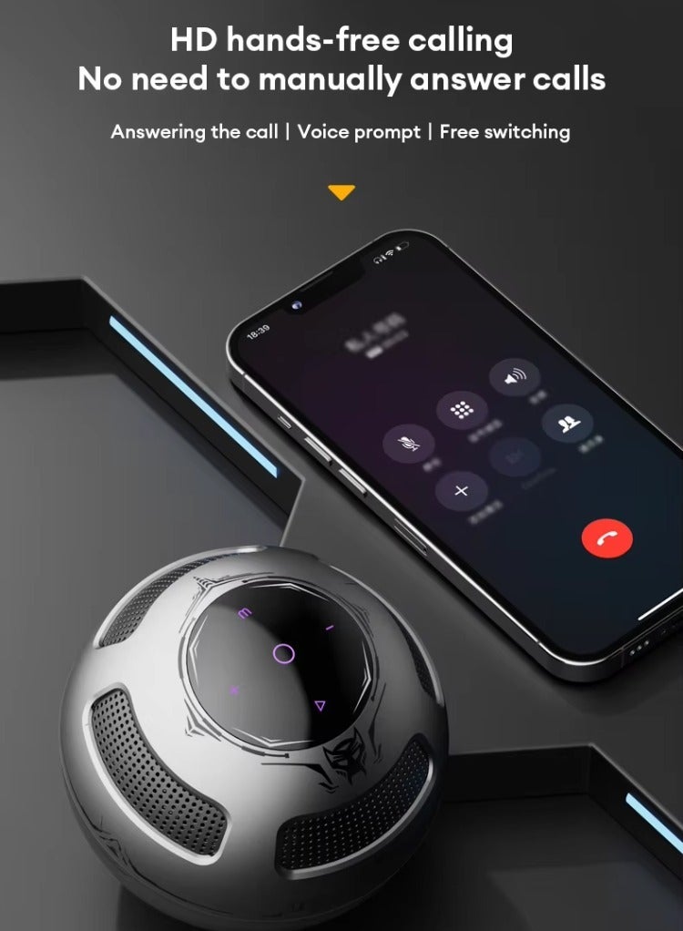 TRANSFORMERS Wireless Bluetooth Speaker, 5W HD Sound Output, 5-Hour Playtime, TWS Stereo Pairing, TF Card Slot, Hands-Free Call Function – Grey - Image 2