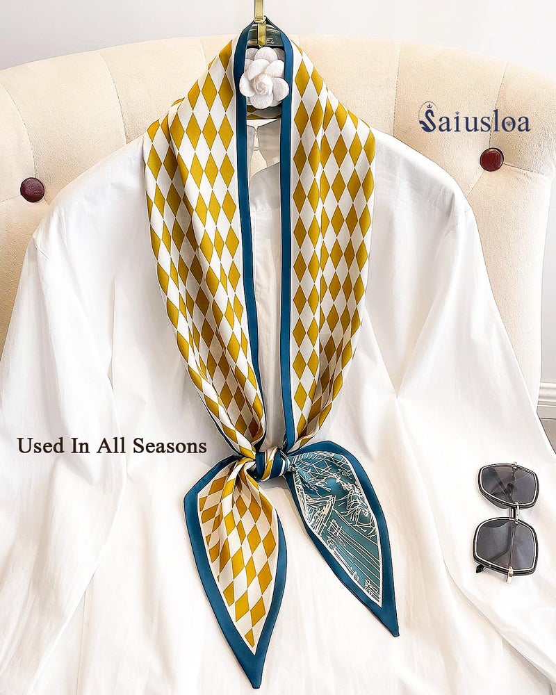 Saiusloa Purse Scarf For Handbags Head Scarves For Women's Hair Bags Scarfs Long Skinny Scarves Fashion Silky For Headbands-A13 - Image 2