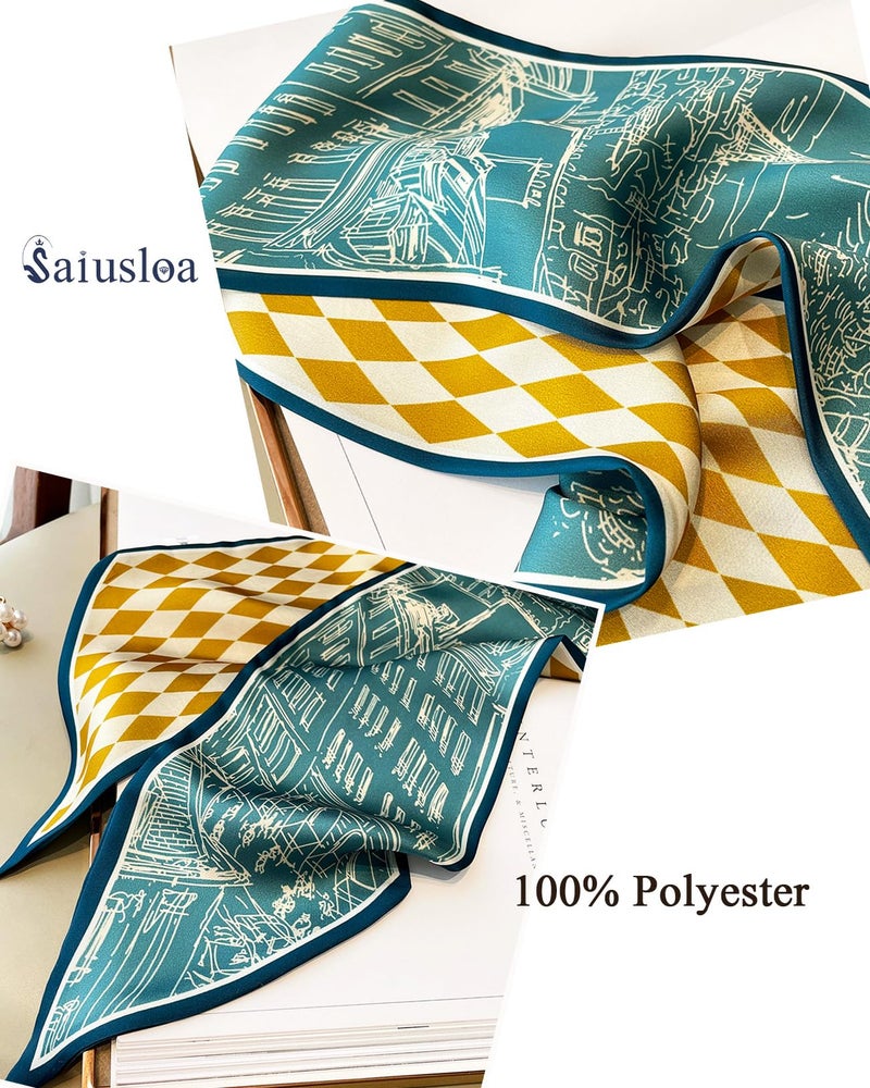 Saiusloa Purse Scarf For Handbags Head Scarves For Women's Hair Bags Scarfs Long Skinny Scarves Fashion Silky For Headbands-A13 - Image 4