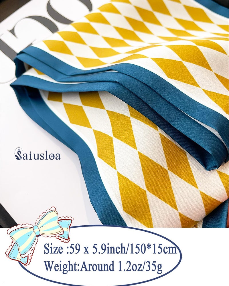 Saiusloa Purse Scarf For Handbags Head Scarves For Women's Hair Bags Scarfs Long Skinny Scarves Fashion Silky For Headbands-A13 - Image 3