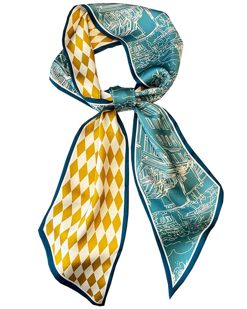 Saiusloa Purse Scarf For Handbags Head Scarves For Women's Hair Bags Scarfs Long Skinny Scarves Fashion Silky For Headbands-A13 - Image 1