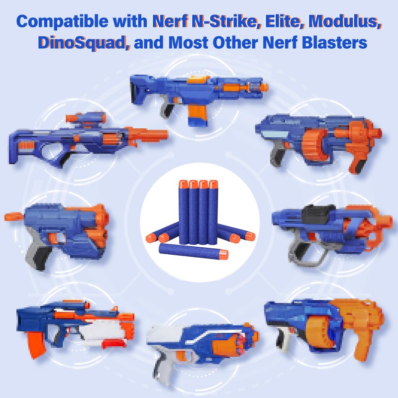 AMOSTING Refill Darts 100PCS Bullets Ammo Pack Compatible for Nerf N-Strike Elite 2.0 Series DinoSquad – Work with All Elite Blasters Blue - Image 4