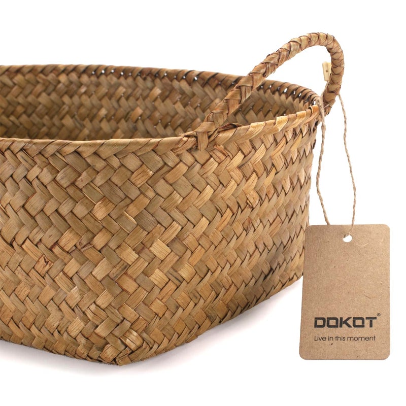 DOKOT Woven Rattan Baskets - Set of 3, Perfect for Kitchen Storage and Organizing Fruits - Image 2