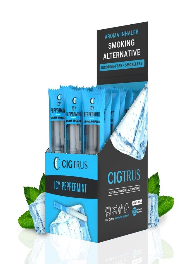 Cigtrus Quit Smoking Aid – Natural Smokeless Inhaler – Non-Electric, Nicotine-Free & Travel-Safe – 20-Piece ICY Peppermint - Image 1