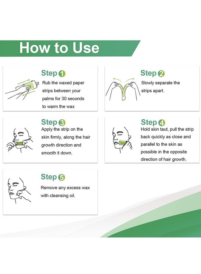 AKADO Hair Removal Ready to Use Cold Waxing Strip Painless & Quick Eyebrows Upper Lip Chin Facial Wax Strips Kit for Gril's and Women's (Ramdom) (Pack Of 10) - Image 4