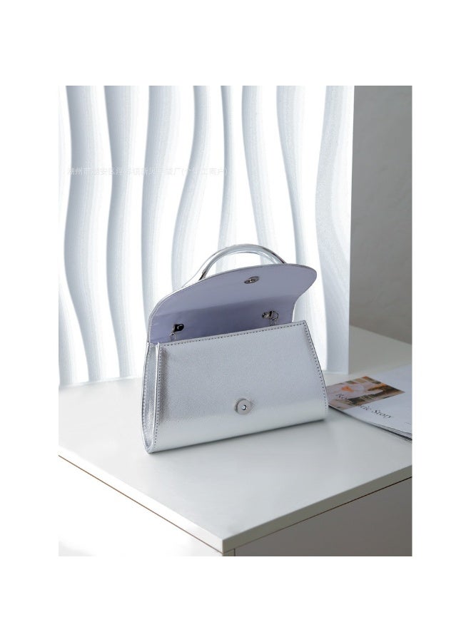 2026 Fashion PU Leather Tri-Fold Clutch Bag Evening Envelope Crossbody Shoulder Bag with Chain - Image 2