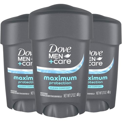 Dove MenCare Deodorant 96H Clinical Protection Antiperspirant Clean Comfort 3Pack Prescription Strength Wetness Protection with Moisturizers 17 Oz Ea - Image 1