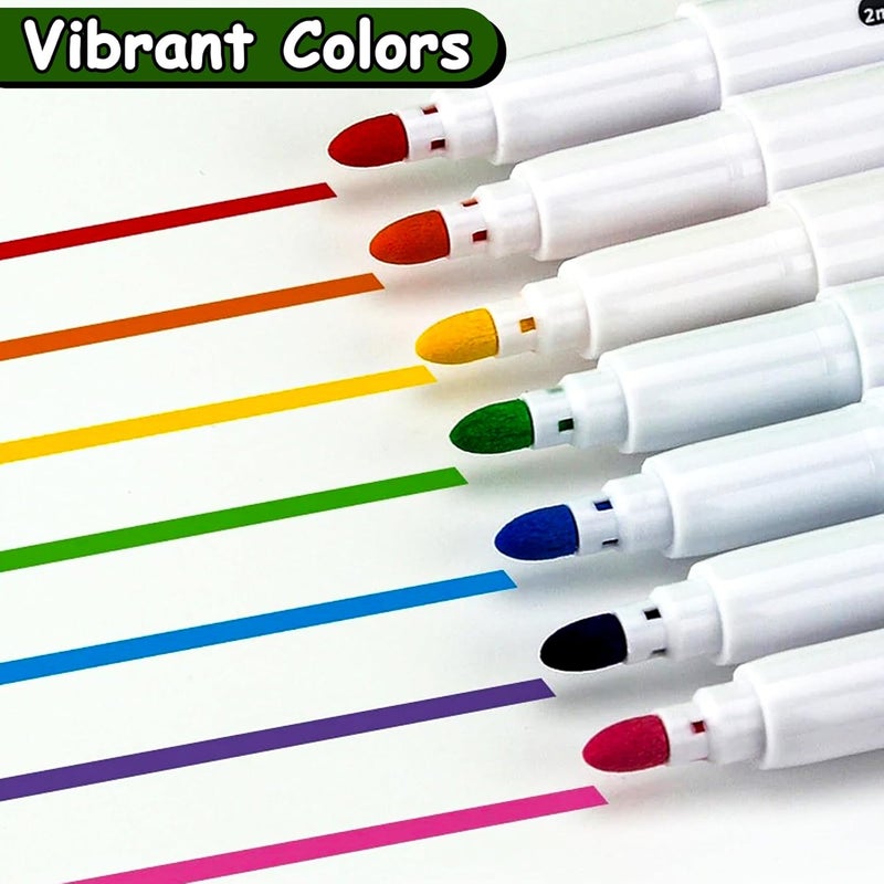 Wishkey WISHKEY Acrylic Marker Pen Set of 24 Shades, Water Based Non-Toxic Waterproof Ink, Smudge Proof Colorful Marker Pens for Art Works, Drawing, Painting, Calligraphy (Pack of 24, Multicolor)  - Image 3