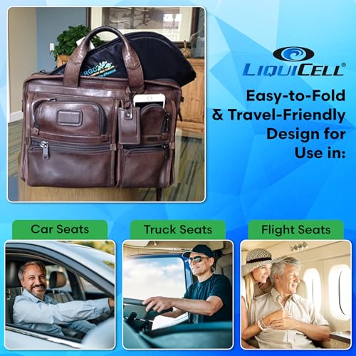 ERGO21 Travel Seat Cushion with LiquiCell Technology – Thin Orthopedic Butt Pillow for Sciatica, Tailbone, Coccyx & Back Pain – Seat Pad for Car Driving, Truck, Wheelchair, Airplane, Office, Home Use - Image 5