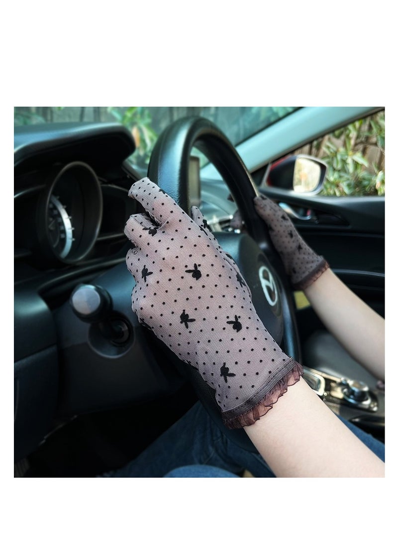قفازات نسائية للقيادة، قفازات غير قابلة للانزلاق، حماية من الشمس، قفازات صيفية للحماية من الأشعة فوق البنفسجية - Image 3
