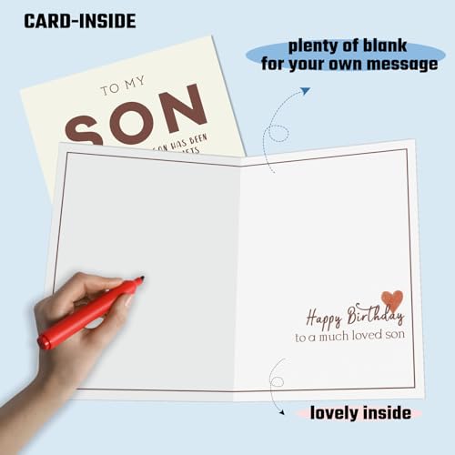 Lumoaster Birthday Card for Son - Son Birthday Card - Funny Birthdays Cards & Gifts for Adult Sons from Mom Dad - Birthdays Cards Sons - Image 3