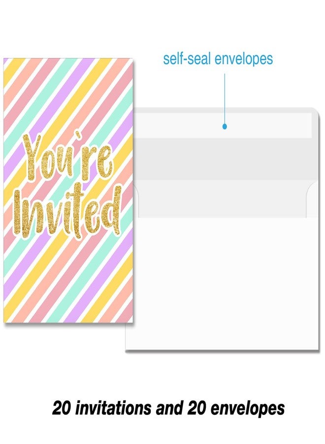 Soiceu Water Slide Birthday Party Invitations with Envelopes Set of 20 Pink Flamingo Water Splash Bash Pool Birthday Party Invites Fill in Blank - Image 5