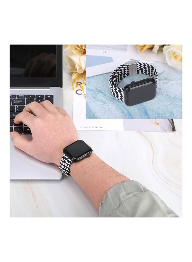 HuHa Replacement Strap For Apple Watch Series Horizontal Black/White - Image 2