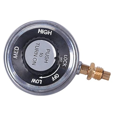 GasSaf Propane Gas Grill Control Valve Table Top Regulator with a 1"-20 Female Throwaway Cylinder Thread Inlet and an Orifice Outlet. - Image 1