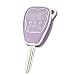CHATYYD Key fob Cover for Jeep Soft TPU Car Key Cover Case for Jeep Wrangler Compass Patriot 20102017 Accessories4 Buttons Silver Edged Purple - Image 2