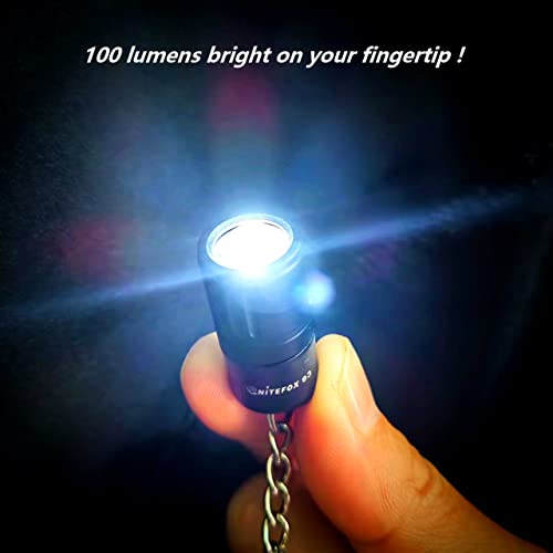 Nitefox e3 Mini Keychain Flashlight Micro Small Keychain Light Bright 100 lumens Protable Pockect Light Key Ring Torch for Everyday Dog Walk Camping Hiking Nice Gift for Parents Friends - Image 4