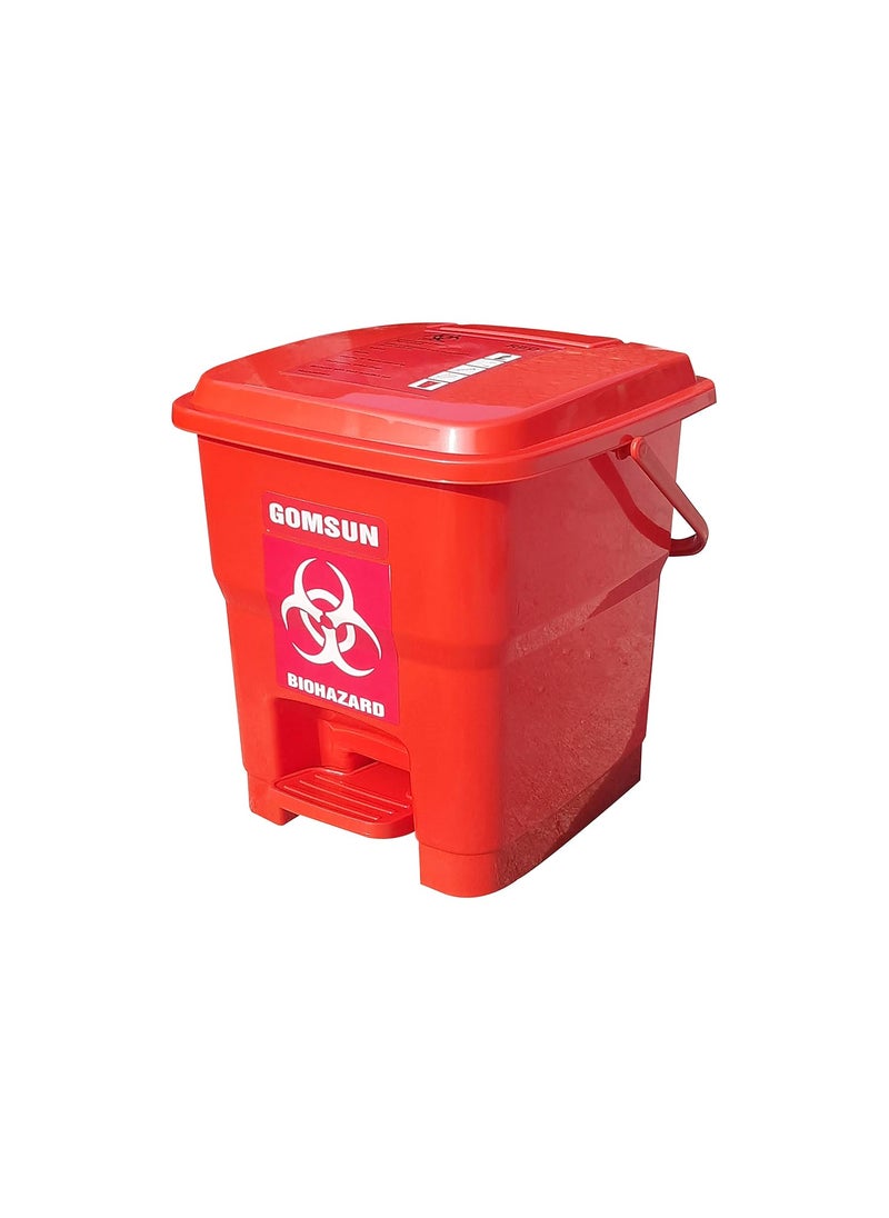 GOMSUN GOMSUN Bio Medical Pedal Waste Dustbin 12 LTR YELLOW BLUE BLACK RED PACK OF 4 Plastic  - Image 2