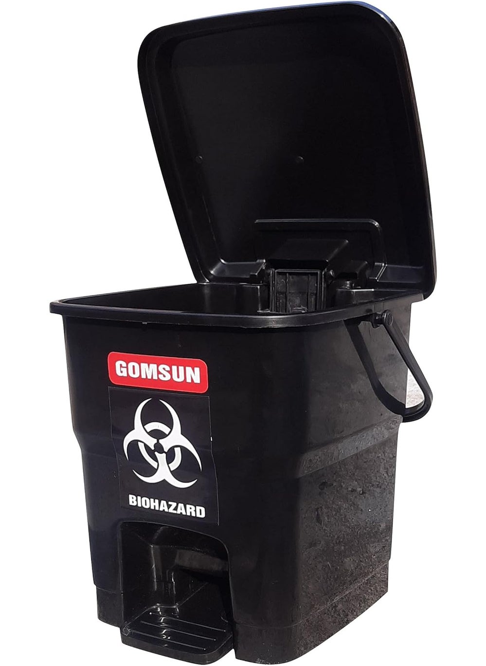 GOMSUN GOMSUN Bio Medical Pedal Waste Dustbin 12 LTR YELLOW BLUE BLACK RED PACK OF 4 Plastic  - Image 5
