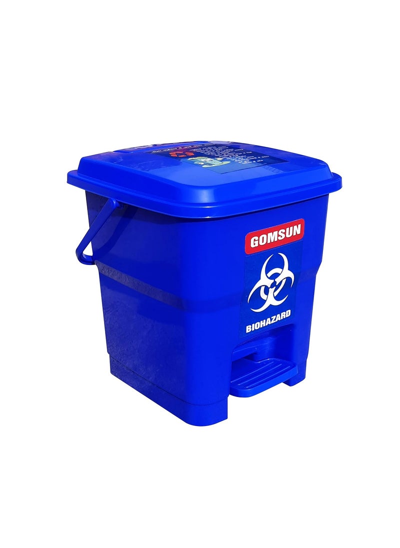 GOMSUN GOMSUN Bio Medical Pedal Waste Dustbin 12 LTR YELLOW BLUE BLACK RED PACK OF 4 Plastic  - Image 4
