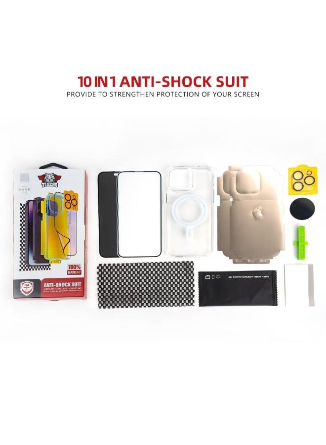 تايجرز بكج الحماية تايجرز المتكاملة 10 في 1 لحماية الجوال بالكامل لهاتف أبل ايفون 16 برو ماكس - Image 5