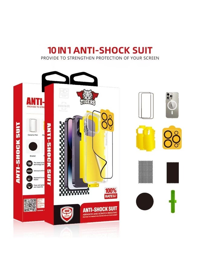 تايجرز بكج الحماية تايجرز المتكاملة 10 في 1 لحماية الجوال بالكامل لهاتف أبل ايفون 16 برو ماكس - Image 4