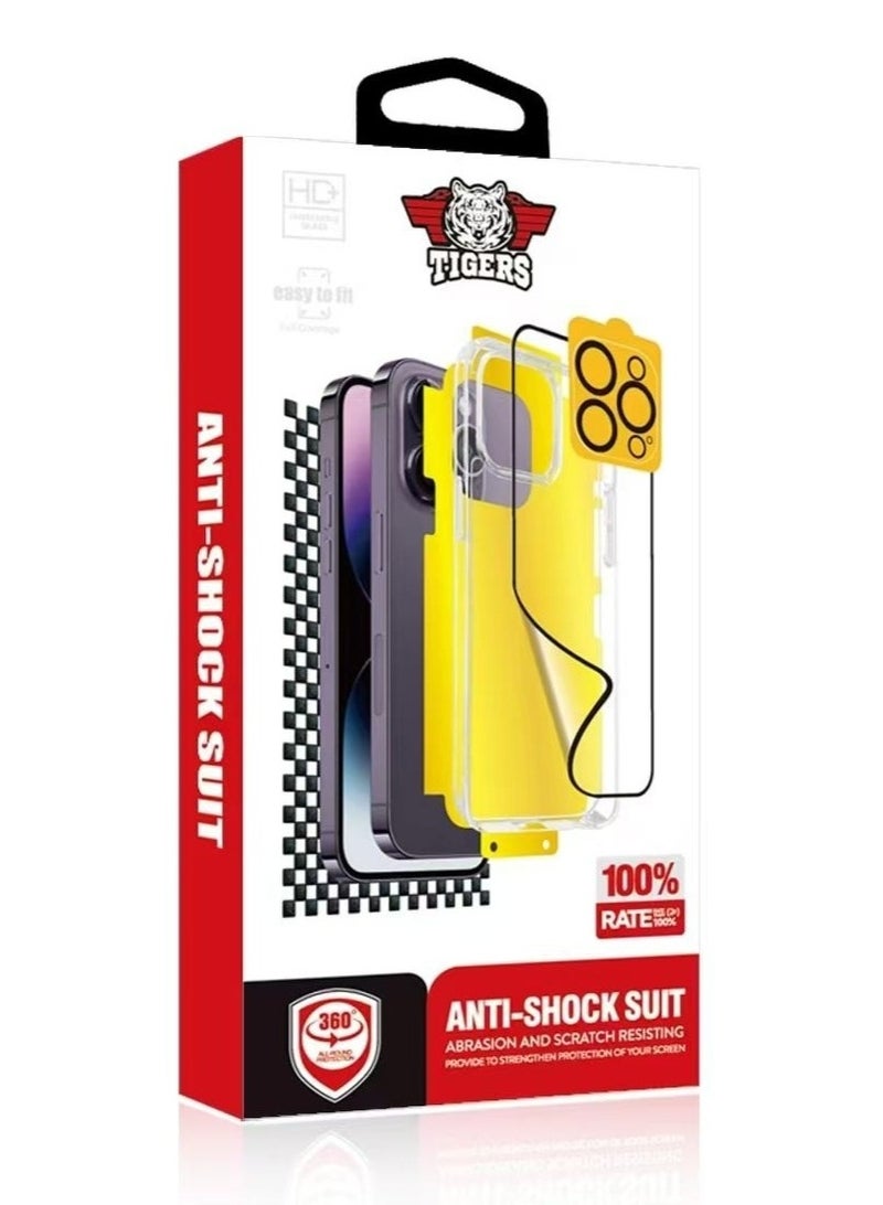 تايجرز بكج الحماية تايجرز المتكاملة 10 في 1 لحماية الجوال بالكامل لهاتف أبل ايفون 16 برو ماكس - Image 1