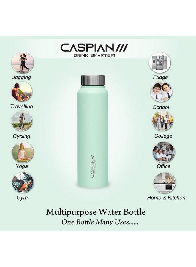 CASPIAN /// Astra Stainless Steel Water Bottle (Mist Green, Light Pink, Sky Blue, 1 Litre, Set of 6)| Leak Proof Thunder for Fridge Home Office Travel School Kids Boys Girls Adults Sports Gym Yoga - Image 5