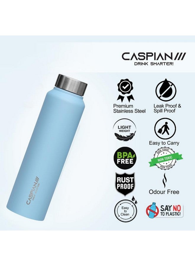 CASPIAN /// Astra Stainless Steel Water Bottle (Mist Green, Light Pink, Sky Blue, 1 Litre, Set of 6)| Leak Proof Thunder for Fridge Home Office Travel School Kids Boys Girls Adults Sports Gym Yoga - Image 4