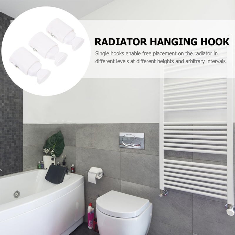 Garneck Plastic Radiator Hooks 3pcs Set Tubular Radiator Towel Hangers Bathroom Heat Resistant Storage Hooks for Bathroom and Kitchen - Image 4