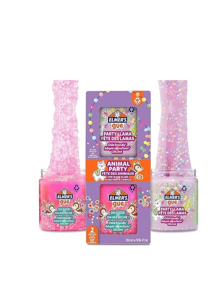 Elmers Elmer's Ready Slime Party Animals 236 ml (Pack of 2) - Image 1